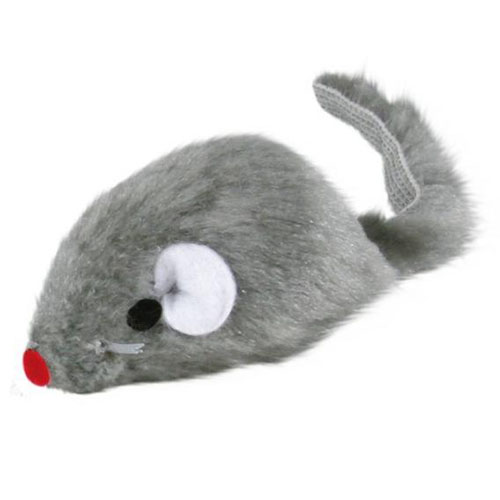 Trixie мышь светло-серая игрушка для кошек 5см